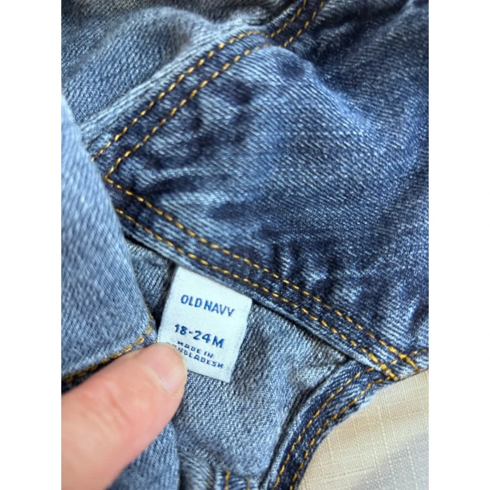 Old Navy Denim Overalls 18-24M Blue Adjustable Strap Toddler Kids
